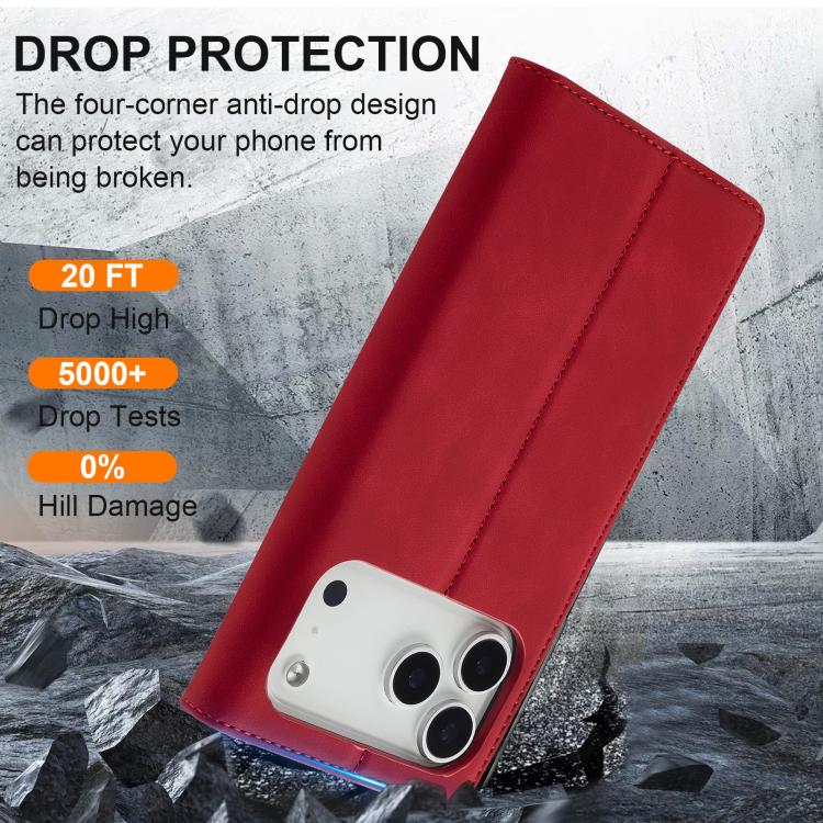 For iPhone 17 Pro Max LC.IMEEKE Strong Magnetism Microfiber Leather Phone Case