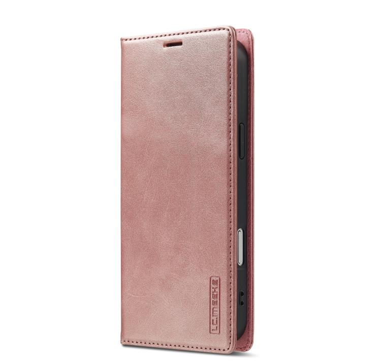 For iPhone 17 Pro Max LC.IMEEKE Strong Magnetism Microfiber Leather Phone Case