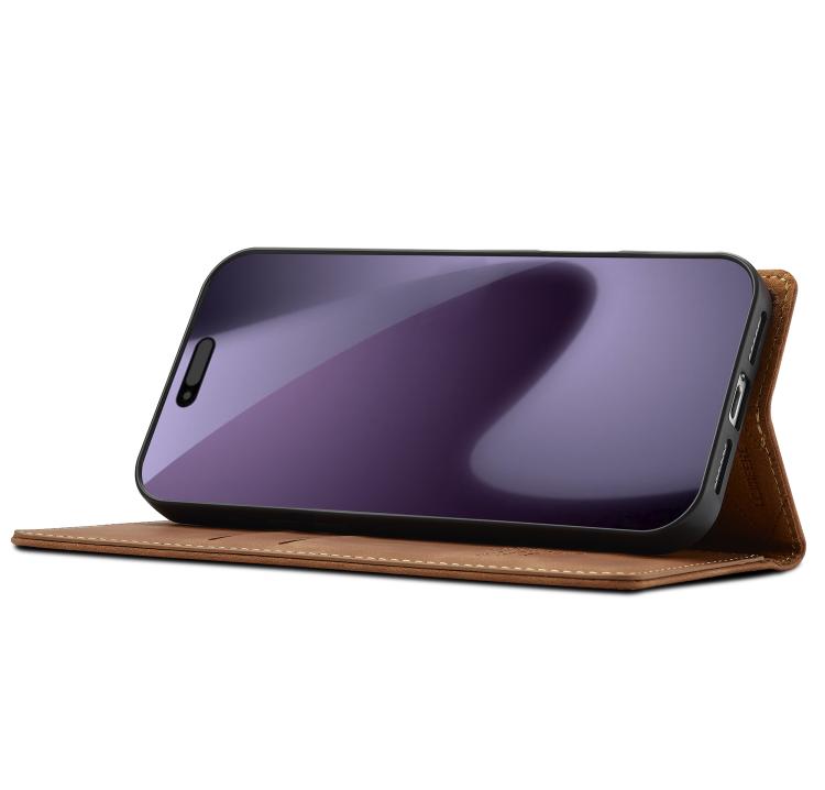 For iPhone 17 Pro Max LC.IMEEKE Strong Magnetism Microfiber Leather Phone Case