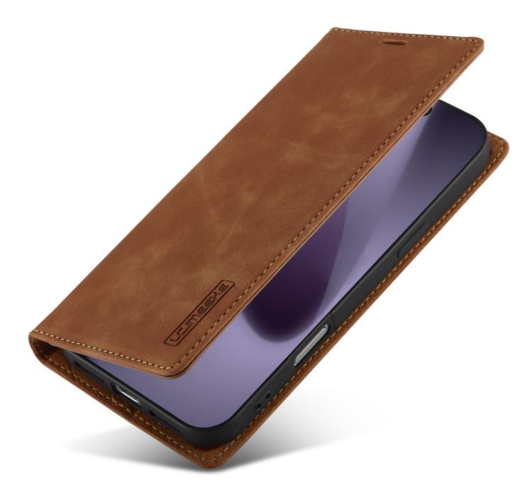 For iPhone 17 Pro LC.IMEEKE Strong Magnetism Microfiber Leather Phone Case
