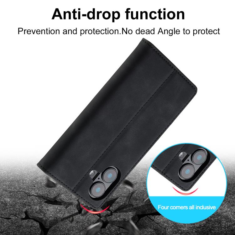For iPhone 17 LC.IMEEKE Strong Magnetism Microfiber Leather Phone Case