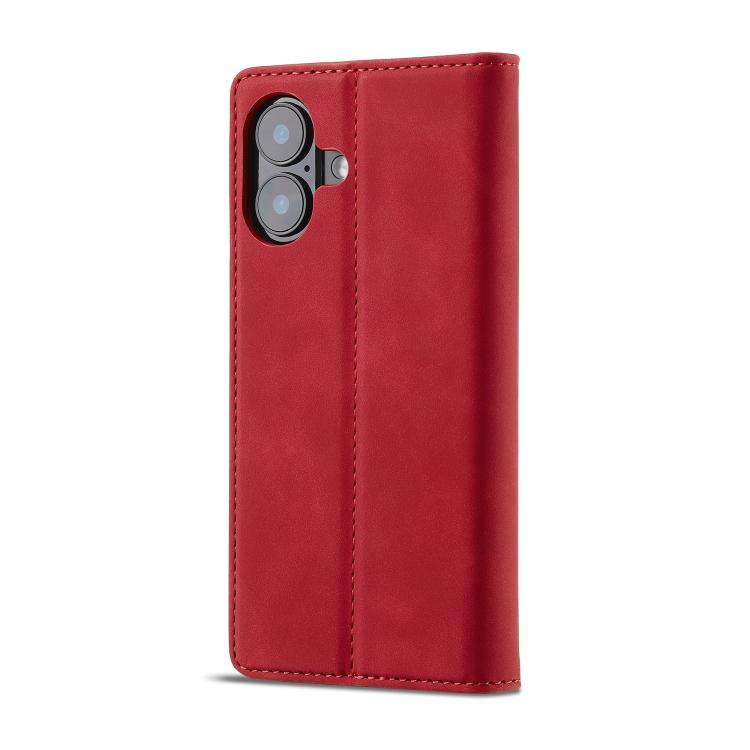 For iPhone 17 LC.IMEEKE Strong Magnetism Microfiber Leather Phone Case