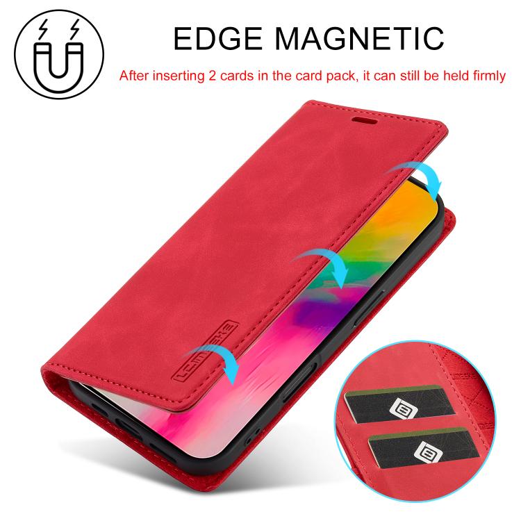 For iPhone 17 LC.IMEEKE Strong Magnetism Microfiber Leather Phone Case