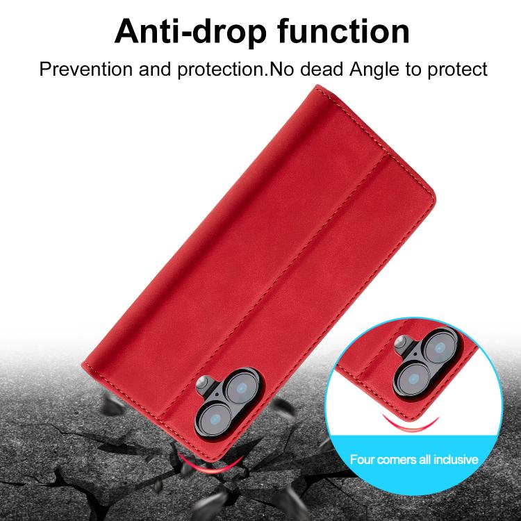 For iPhone 17 LC.IMEEKE Strong Magnetism Microfiber Leather Phone Case