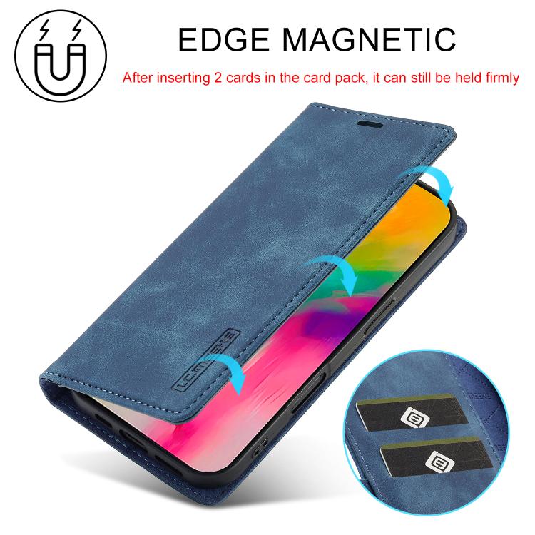 For iPhone 17 LC.IMEEKE Strong Magnetism Microfiber Leather Phone Case