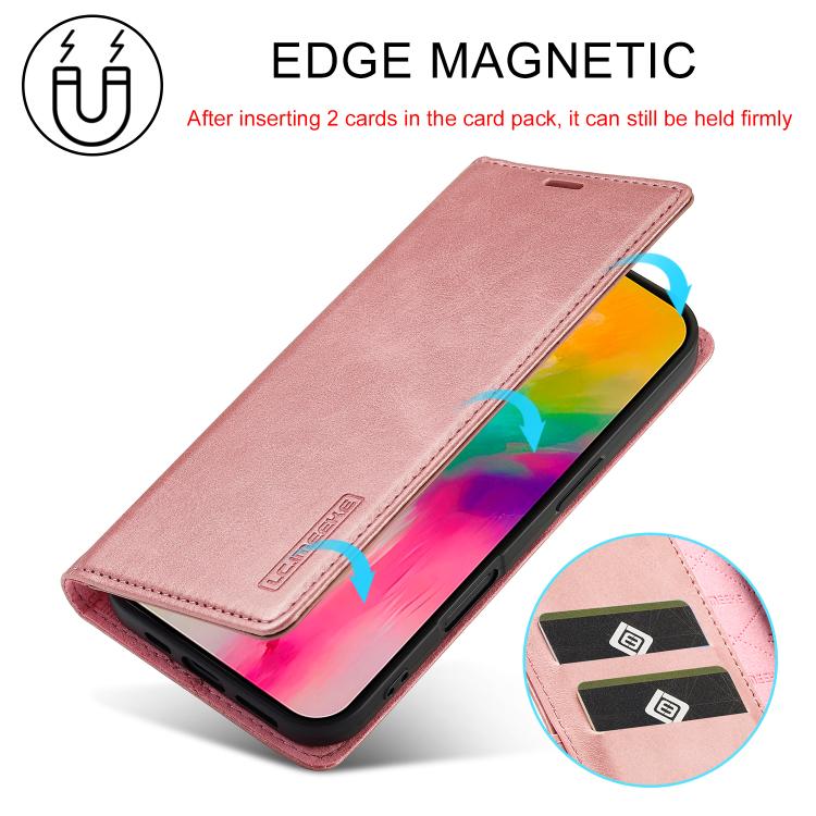 For iPhone 17 LC.IMEEKE Strong Magnetism Microfiber Leather Phone Case