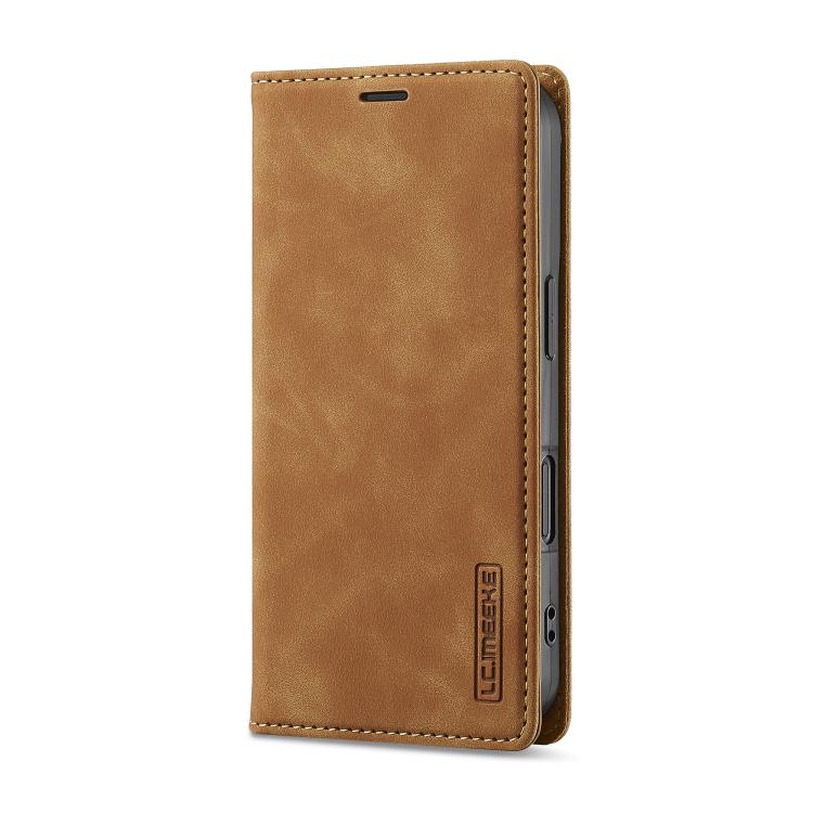 For iPhone 17 LC.IMEEKE Strong Magnetism Microfiber Leather Phone Case