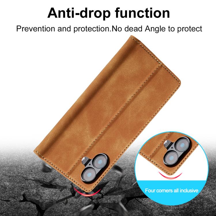 For iPhone 17 LC.IMEEKE Strong Magnetism Microfiber Leather Phone Case