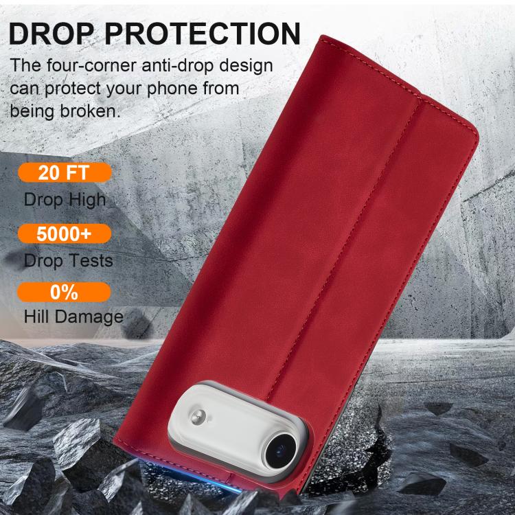 For iPhone Air LC.IMEEKE Strong Magnetism Microfiber Leather Phone Case
