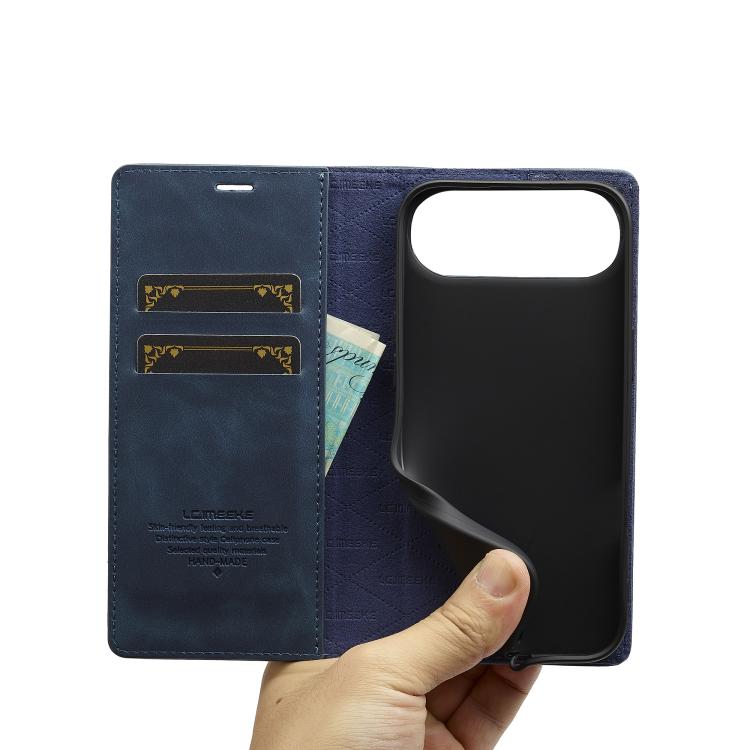 For iPhone Air LC.IMEEKE Strong Magnetism Microfiber Leather Phone Case