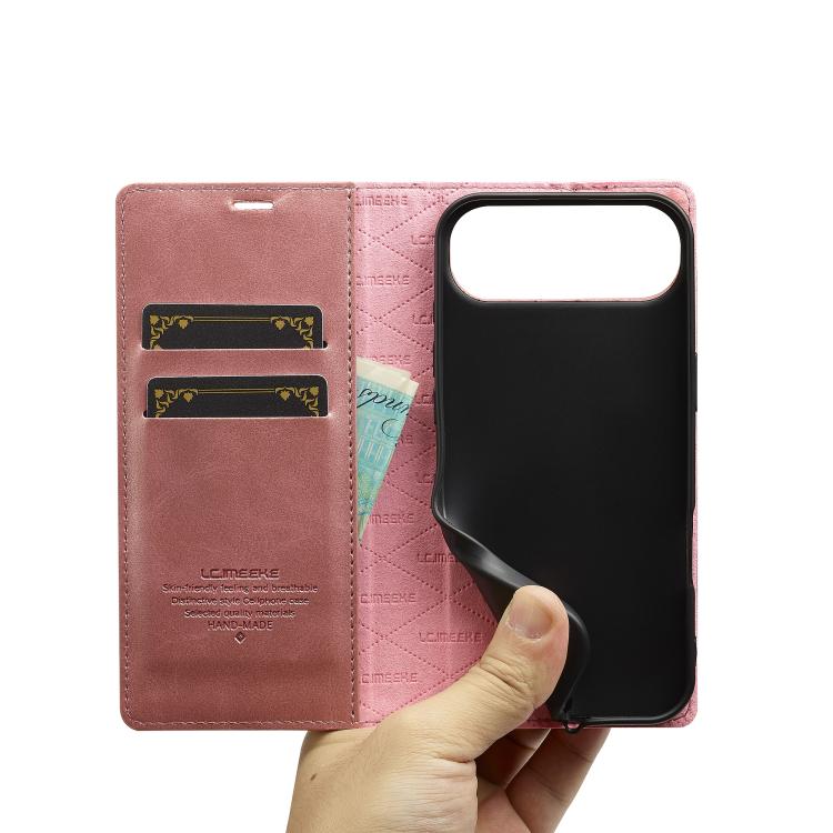 For iPhone Air LC.IMEEKE Strong Magnetism Microfiber Leather Phone Case