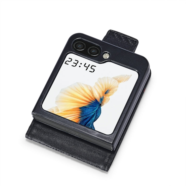 For Samsung Galaxy Z Flip6 / Flip7 FE LC.IMEEKE Carbon Fiber Leather Phone Case