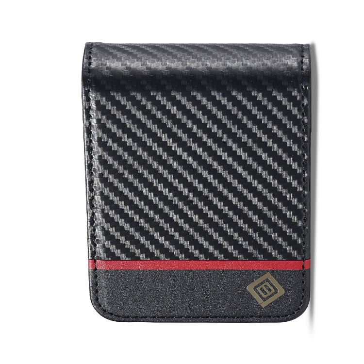 For Samsung Galaxy Z Flip6 / Flip7 FE LC.IMEEKE Carbon Fiber Leather Phone Case