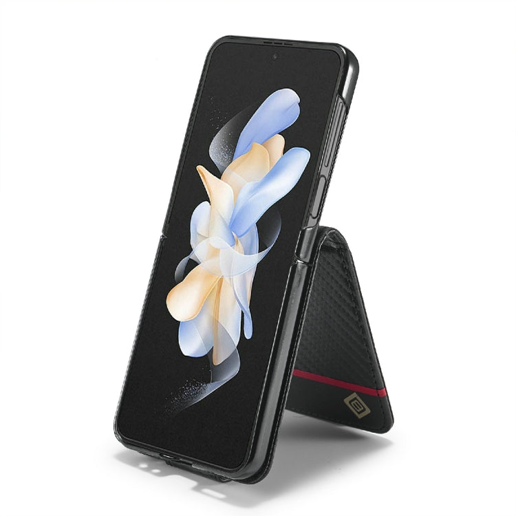 For Samsung Galaxy Z Flip6 / Flip7 FE LC.IMEEKE Carbon Fiber Leather Phone Case