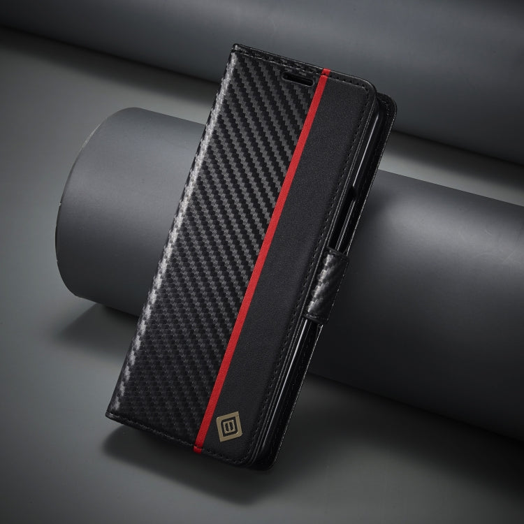 For Samsung Galaxy Z Fold6 5G LC.IMEEKE Carbon Fiber Leather Phone Case