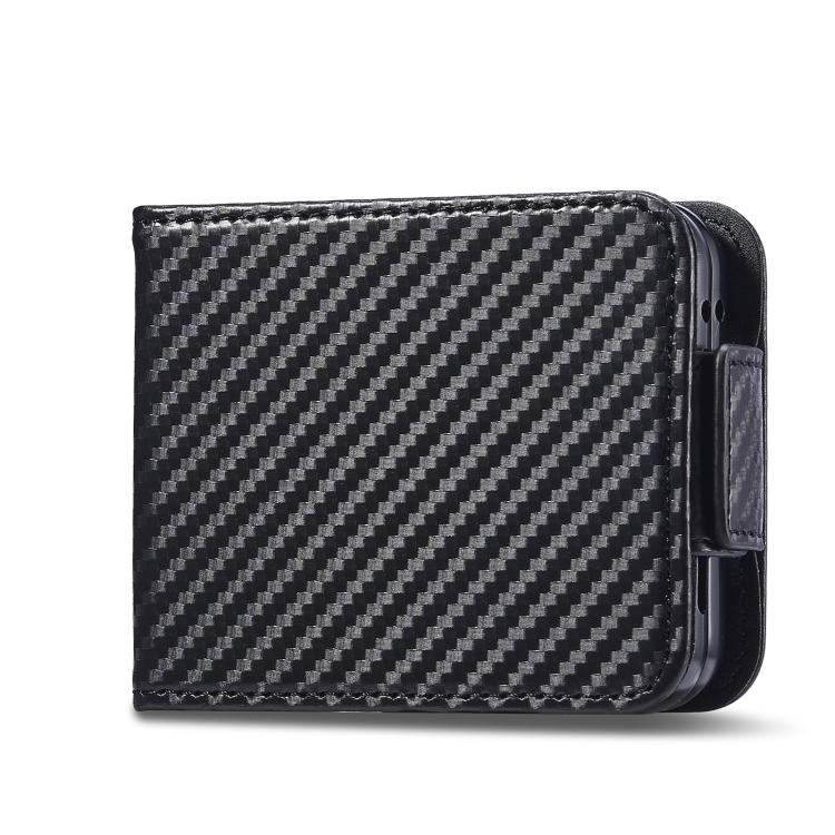 For Samsung Galaxy Z Flip7 5G LC.IMEEKE Carbon Fiber Leather Phone Case
