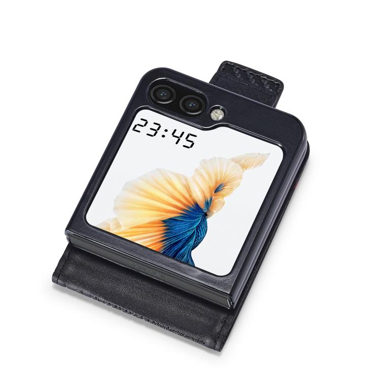 For Samsung Galaxy Z Flip7 5G LC.IMEEKE Carbon Fiber Leather Phone Case