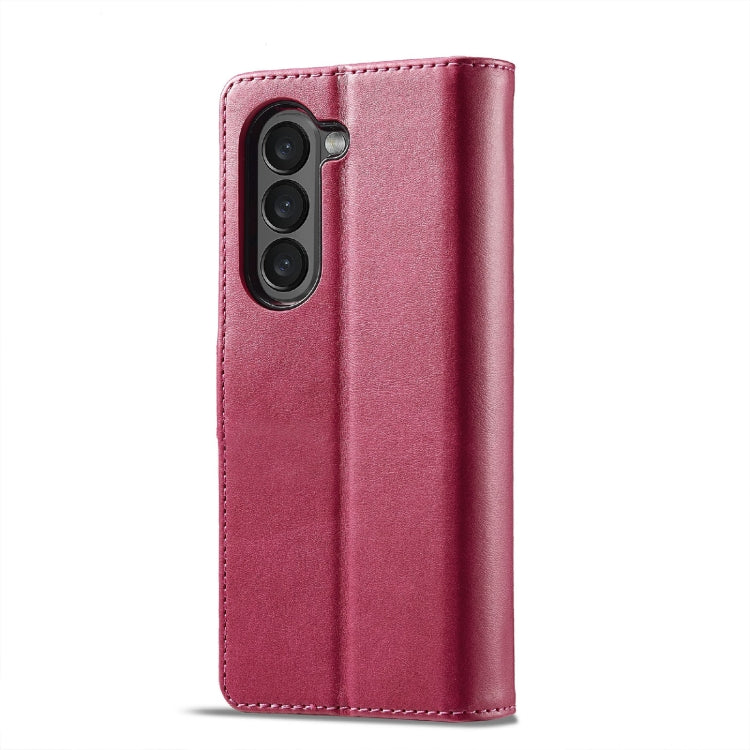 For Samsung Galaxy Z Fold6 5G LC.IMEEKE Calf Texture Leather Phone Case