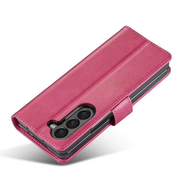 For Samsung Galaxy Z Fold6 5G LC.IMEEKE Calf Texture Leather Phone Case