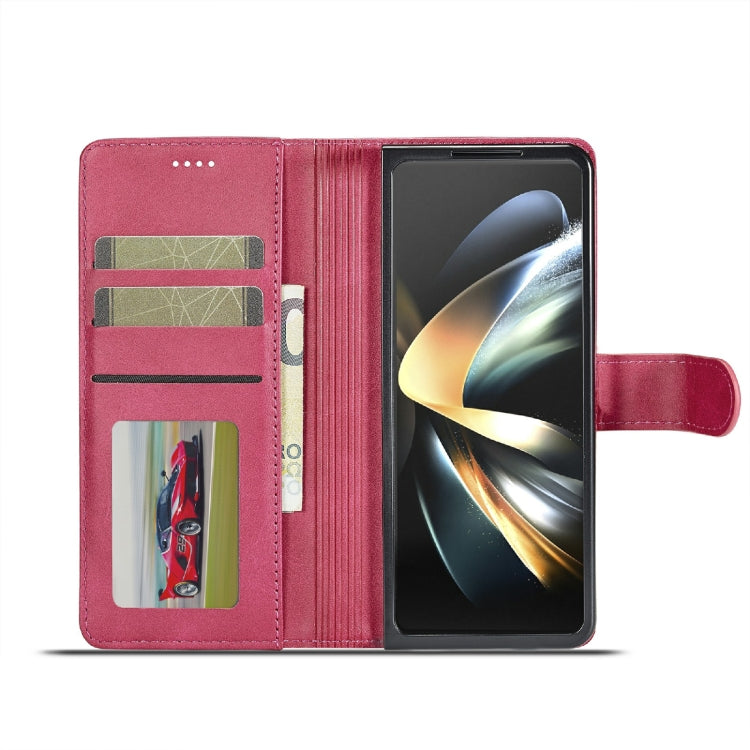 For Samsung Galaxy Z Fold6 5G LC.IMEEKE Calf Texture Leather Phone Case