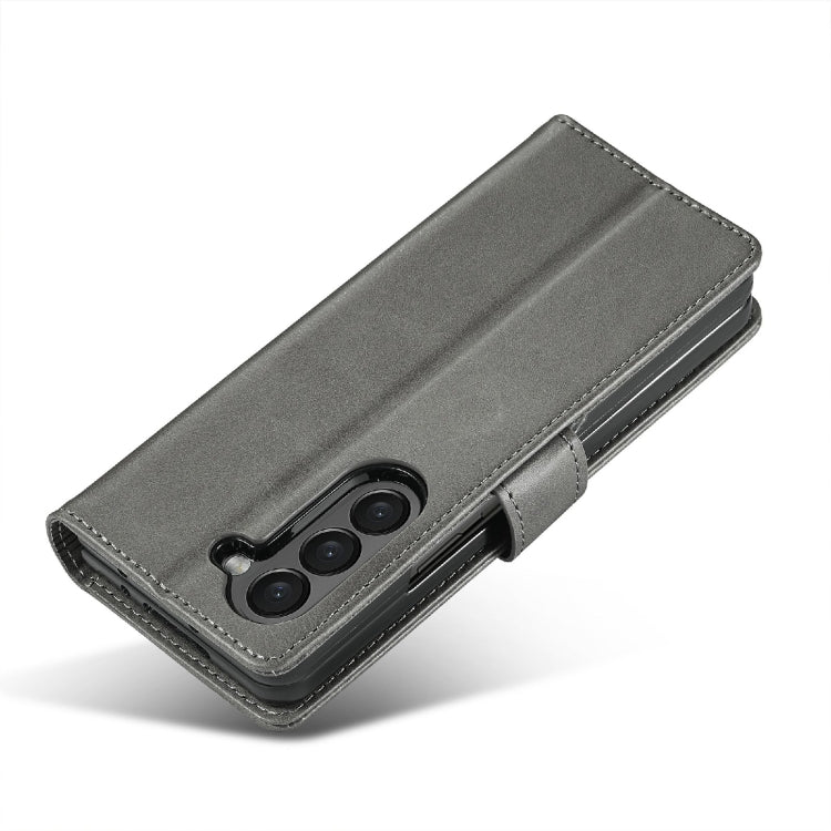 For Samsung Galaxy Z Fold6 5G LC.IMEEKE Calf Texture Leather Phone Case