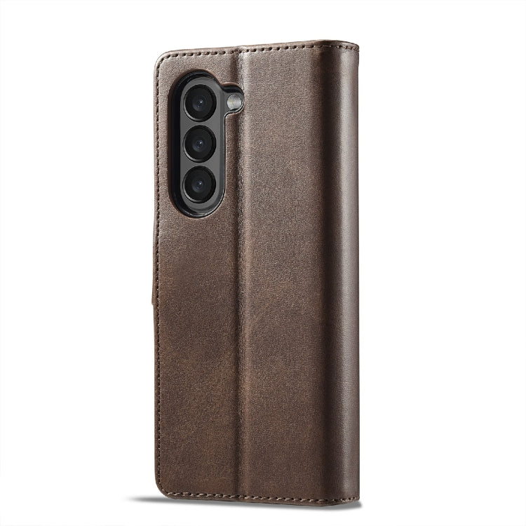 For Samsung Galaxy Z Fold6 5G LC.IMEEKE Calf Texture Leather Phone Case