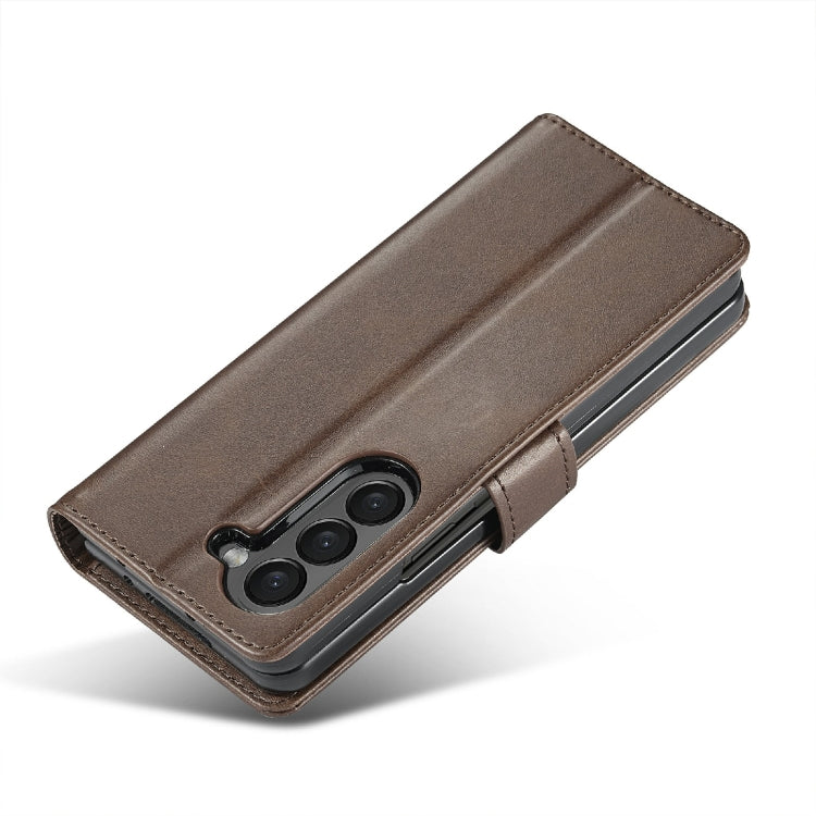 For Samsung Galaxy Z Fold6 5G LC.IMEEKE Calf Texture Leather Phone Case