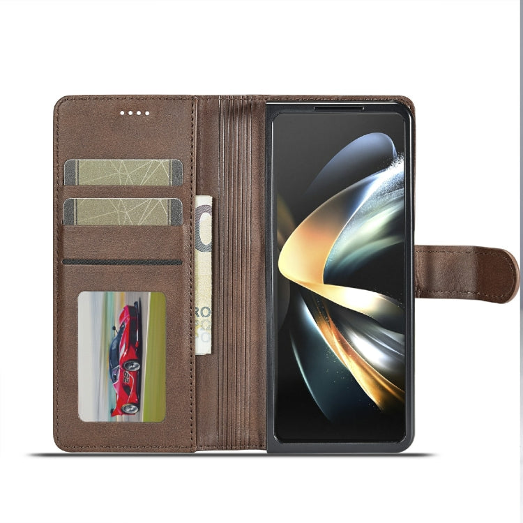 For Samsung Galaxy Z Fold6 5G LC.IMEEKE Calf Texture Leather Phone Case