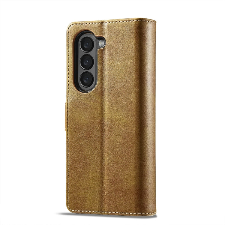 For Samsung Galaxy Z Fold6 5G LC.IMEEKE Calf Texture Leather Phone Case