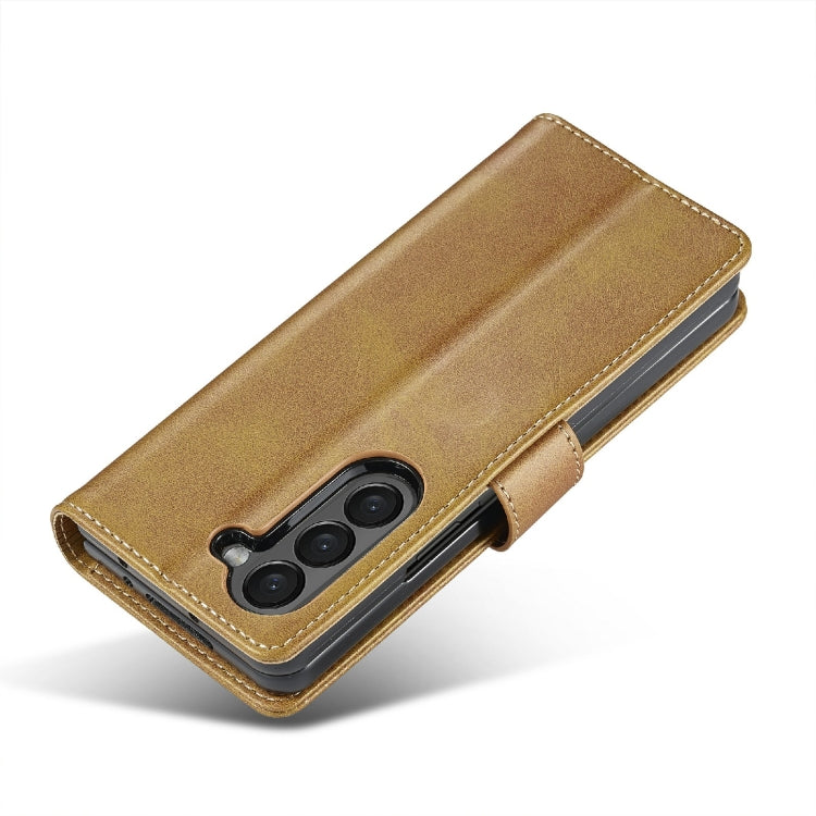 For Samsung Galaxy Z Fold6 5G LC.IMEEKE Calf Texture Leather Phone Case