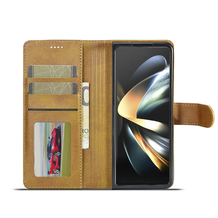 For Samsung Galaxy Z Fold6 5G LC.IMEEKE Calf Texture Leather Phone Case