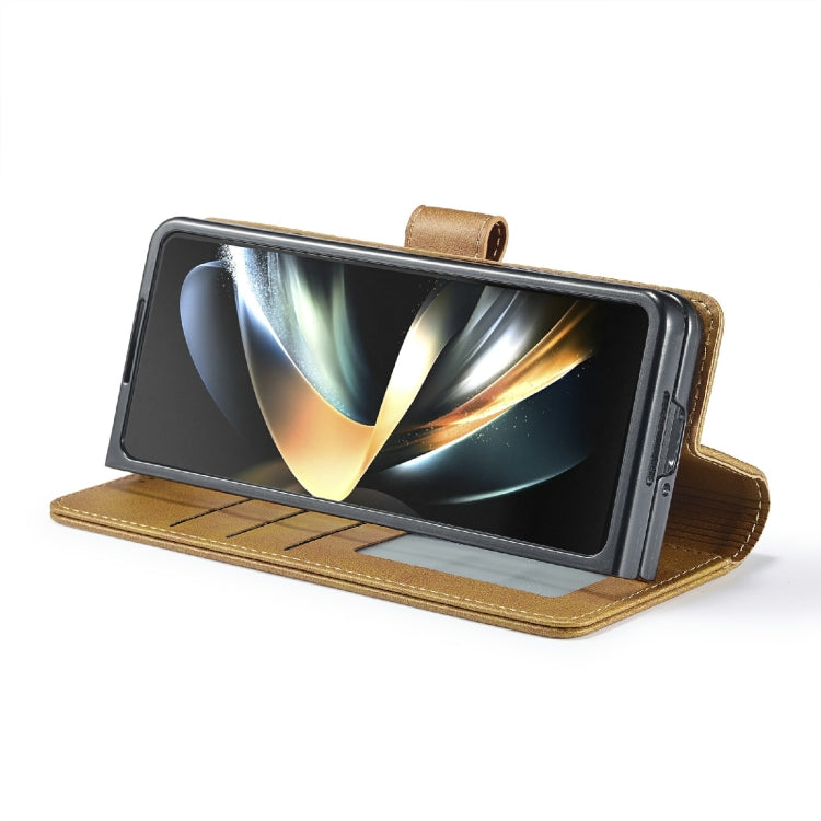 For Samsung Galaxy Z Fold6 5G LC.IMEEKE Calf Texture Leather Phone Case