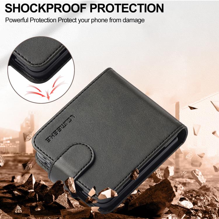 For Samsung Galaxy Z Flip7 5G LC.IMEEKE Calf Texture Leather Phone Case