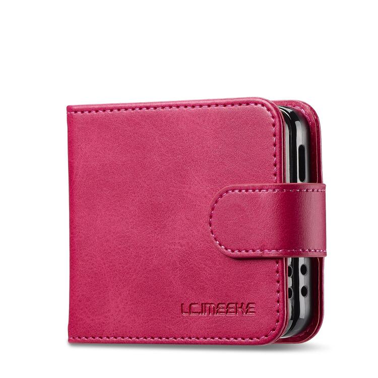 For Samsung Galaxy Z Flip7 5G LC.IMEEKE Calf Texture Leather Phone Case