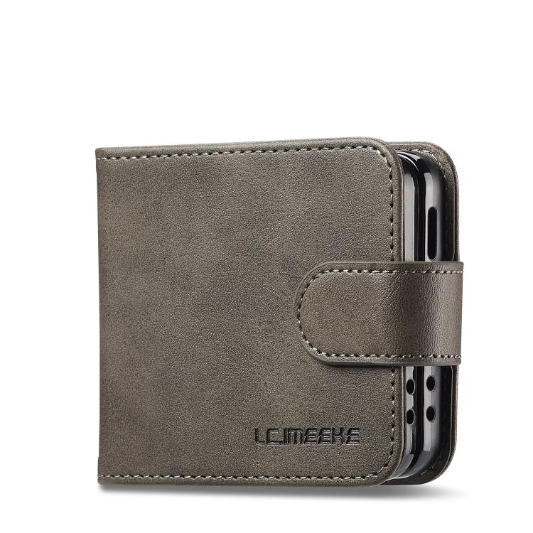 For Samsung Galaxy Z Flip7 5G LC.IMEEKE Calf Texture Leather Phone Case