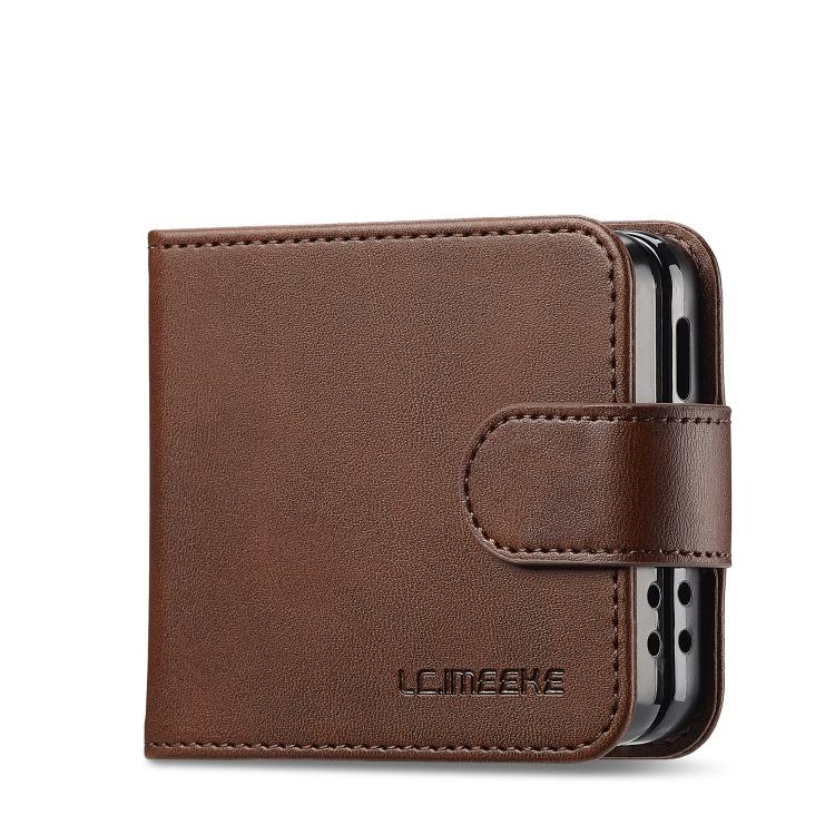 For Samsung Galaxy Z Flip7 5G LC.IMEEKE Calf Texture Leather Phone Case