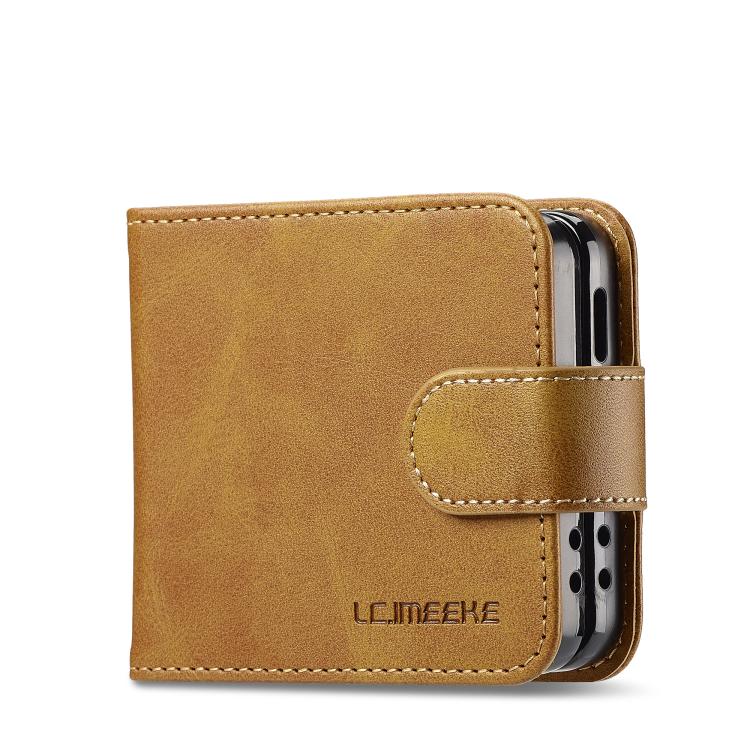 For Samsung Galaxy Z Flip7 5G LC.IMEEKE Calf Texture Leather Phone Case