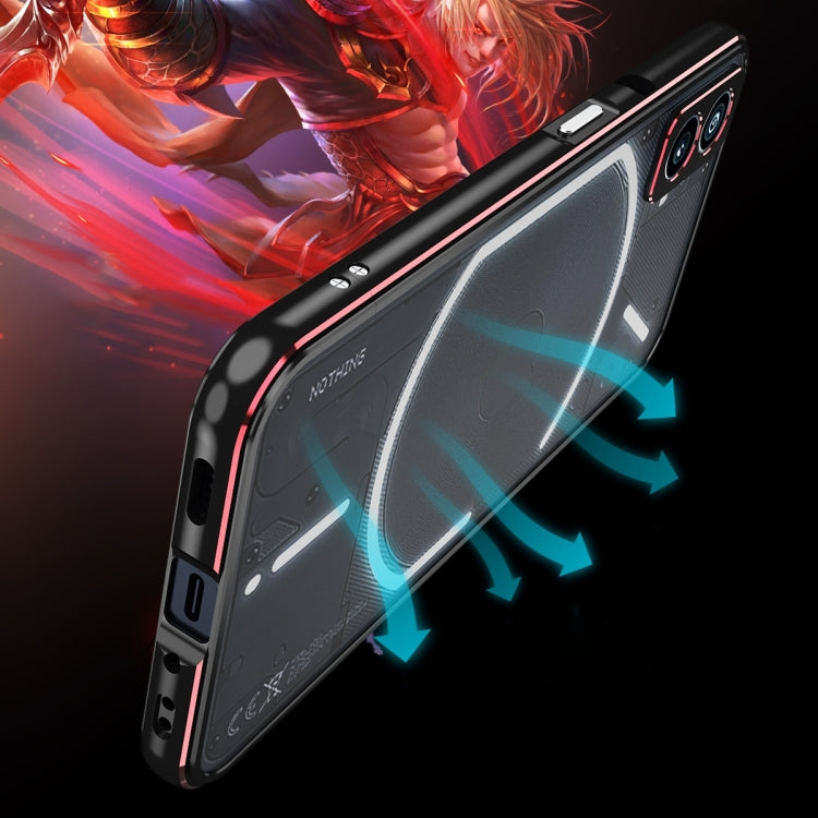 For Nothing Phone 2 Aurora Series Lens Protector + Metal Frame Protective Phone Case