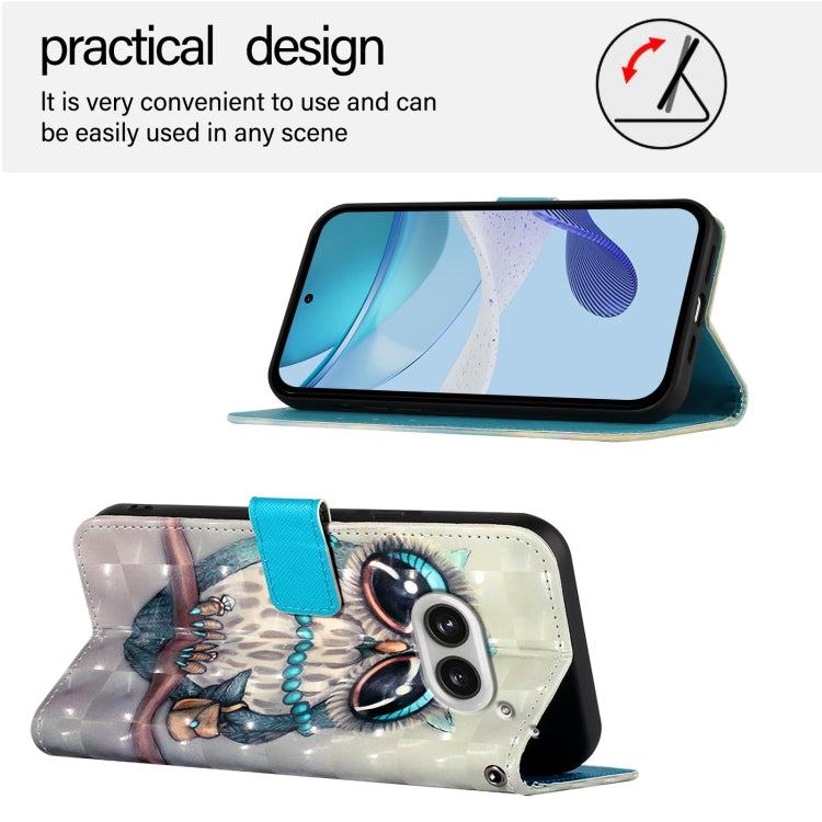 For Nothing Phone 2a 3D Painting Horizontal Flip Leather Phone Case