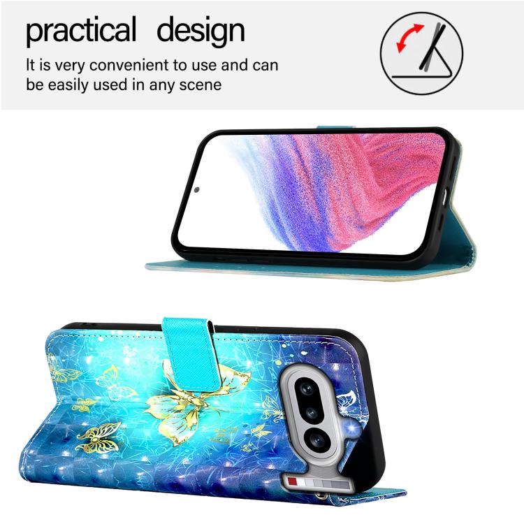 For Nothing Phone 4a 3D Painting Horizontal Flip Leather Phone Case
