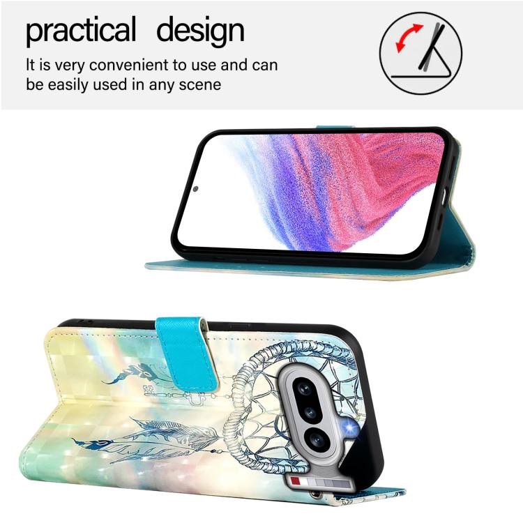 For Nothing Phone 4a 3D Painting Horizontal Flip Leather Phone Case