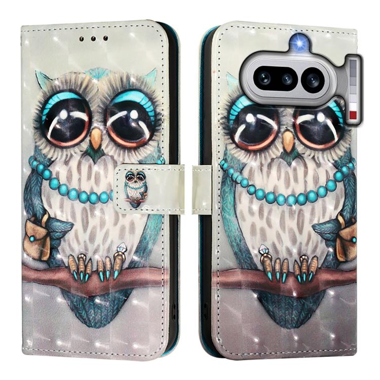 For Nothing Phone 4a 3D Painting Horizontal Flip Leather Phone Case