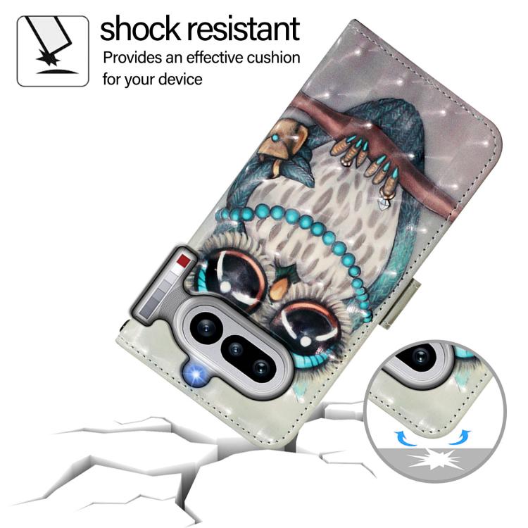 For Nothing Phone 4a 3D Painting Horizontal Flip Leather Phone Case