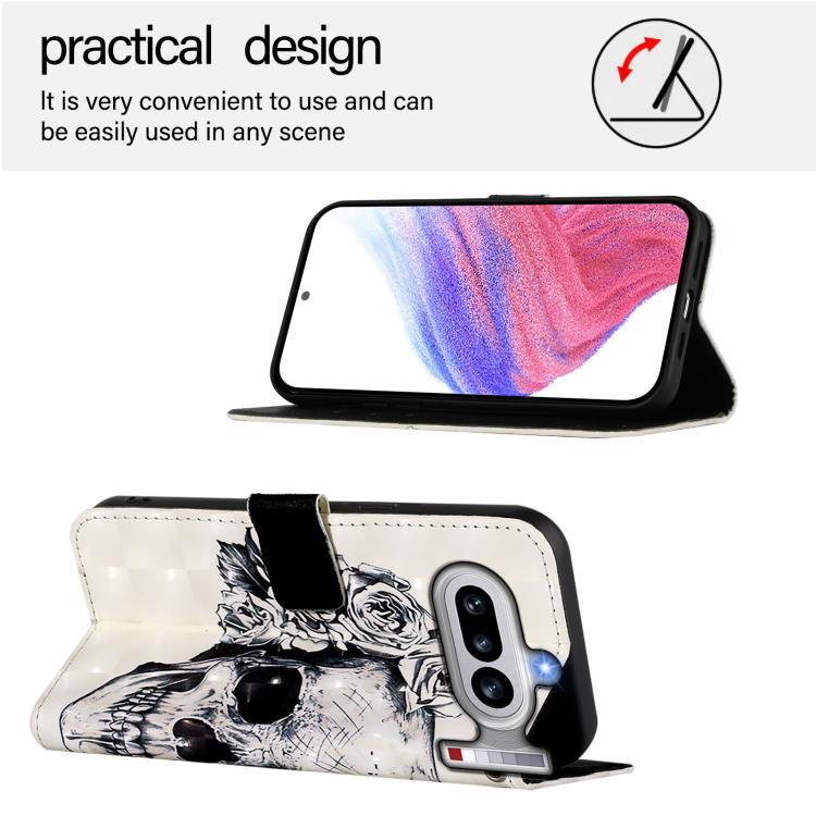For Nothing Phone 4a 3D Painting Horizontal Flip Leather Phone Case