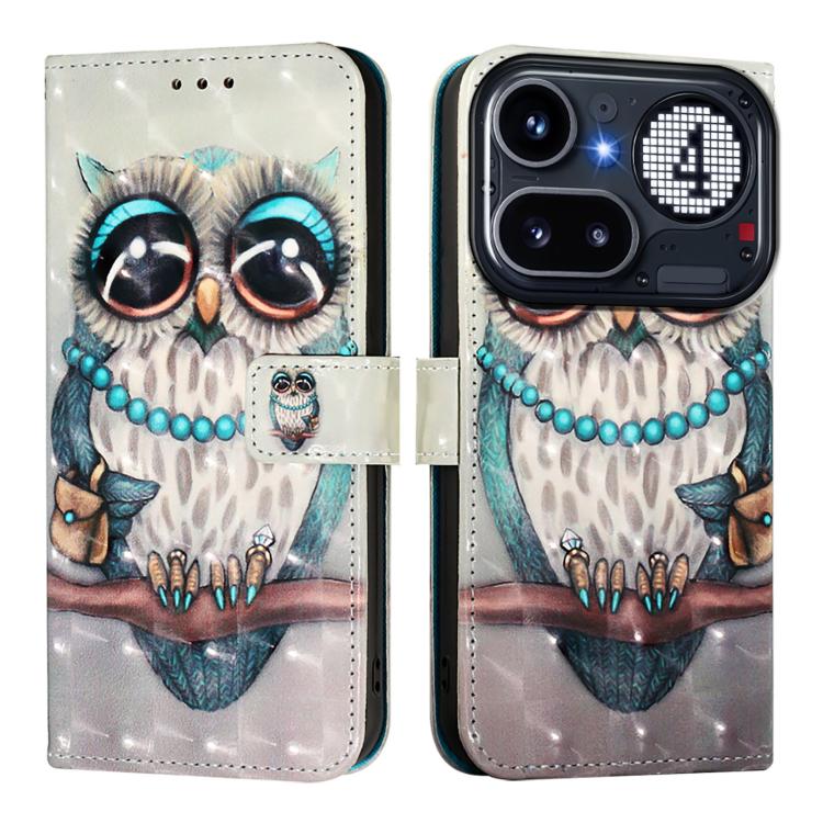 For Nothing Phone 4a Pro 3D Painting Horizontal Flip Leather Phone Case