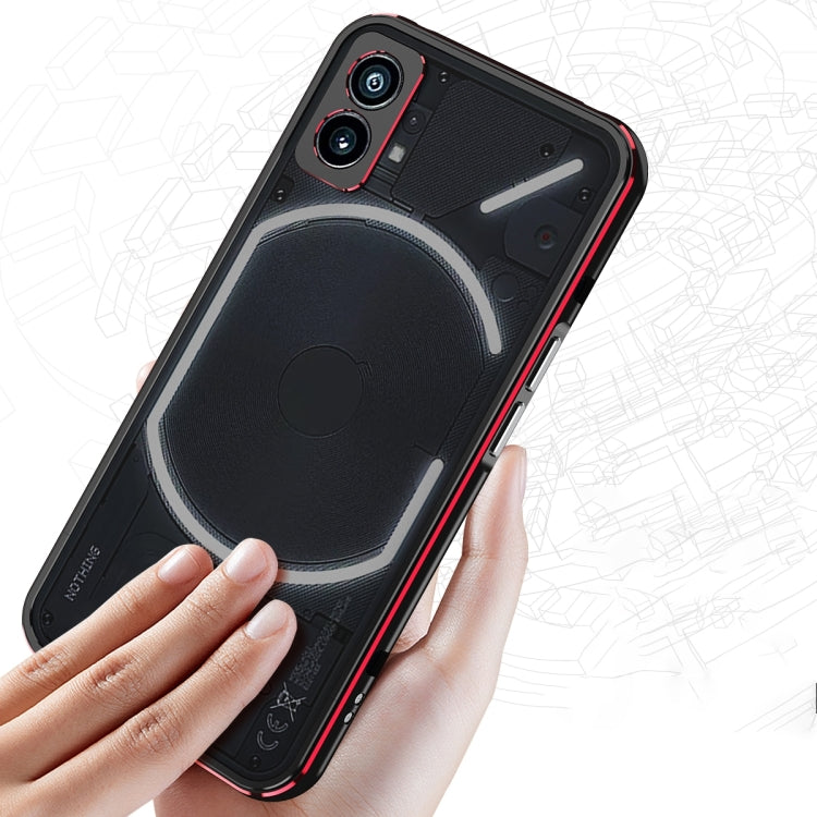 For Nothing Phone 2a Aurora Series Metal Frame Protective Phone Case