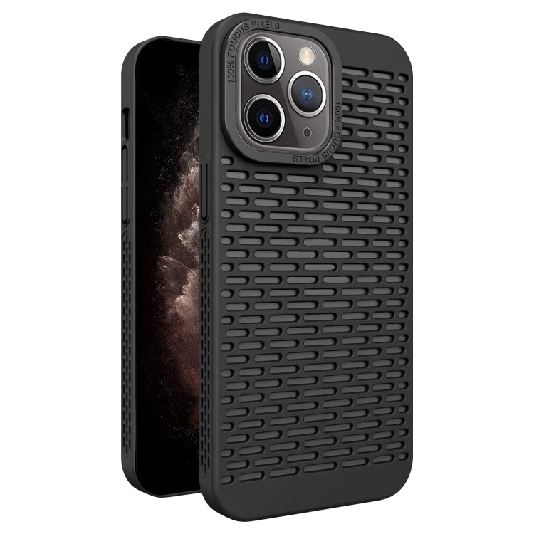 For iPhone 11 Pro Max Hollow Heat Dissipation TPU Phone Case