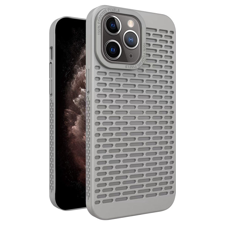 For iPhone 11 Pro Max Hollow Heat Dissipation TPU Phone Case