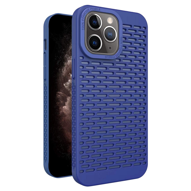 For iPhone 11 Pro Max Hollow Heat Dissipation TPU Phone Case