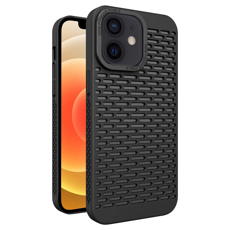 For iPhone 12 Hollow Heat Dissipation TPU Phone Case
